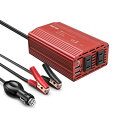 BESTEK カーインバーター 300W シガーソケット 車載充電器 USB 2ポート ACコンセント 2口 DC12VをAC100Vに変換 M