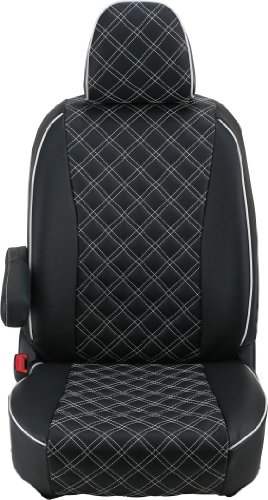 クラッツィオ シートカバー ソリオ MA36S/デリカ D:2 MB36S Clazzio キルティング ブラック×ホワイトステッチ ES-62