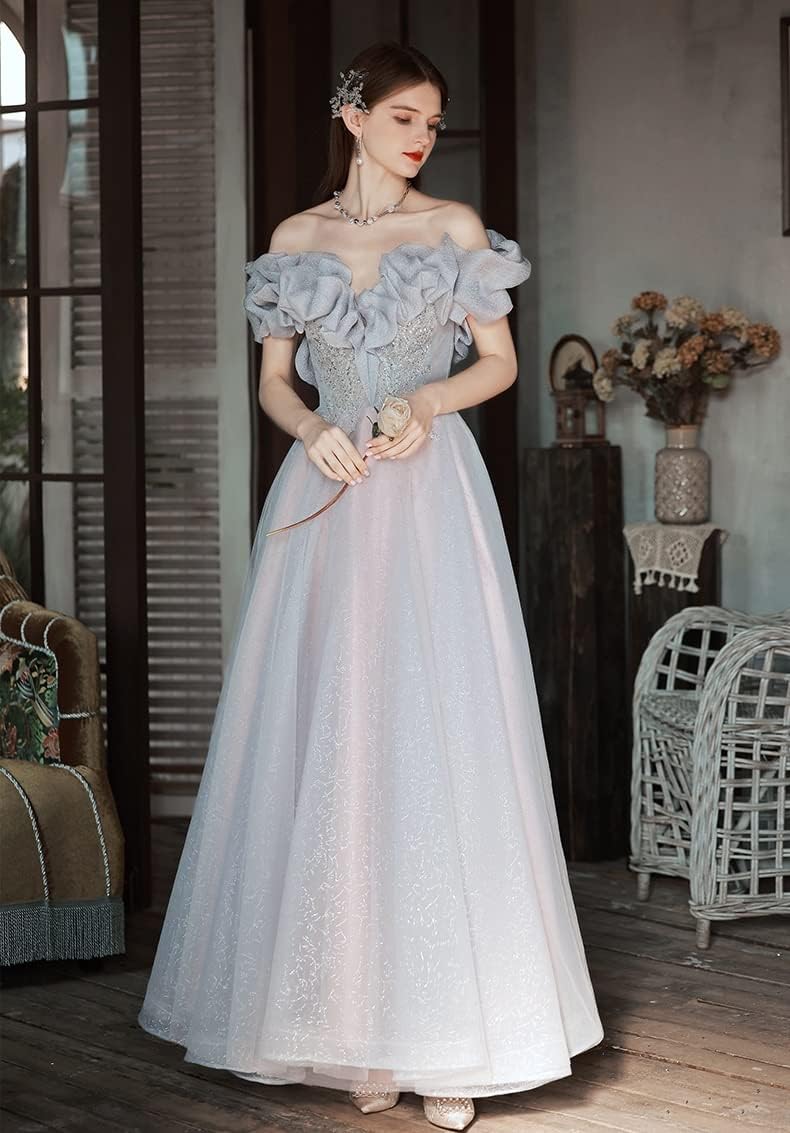 レディース パーティードレス ロングドレス ドレス イブニングドレス 花嫁ワンピース 結婚式ドレス ワンピース カクテルドレス フォーマル エレガント 肩出し 結婚式 披露宴 演奏会 パーティー 宴会