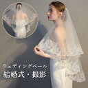 コーム（カチューシャ） ウェディング ベール ショート カチューシャ ベール 結婚式 花嫁 ヴェール Veil ウエディング ベールミドル コーム 金属コーム付き レース・刺繍 2層タイプ ベールUP儀式もOK ウェディング 二次会 撮影 ベール 大きいサイズ 上品 20代 30代 40代 着痩せ フォーマル 披露宴