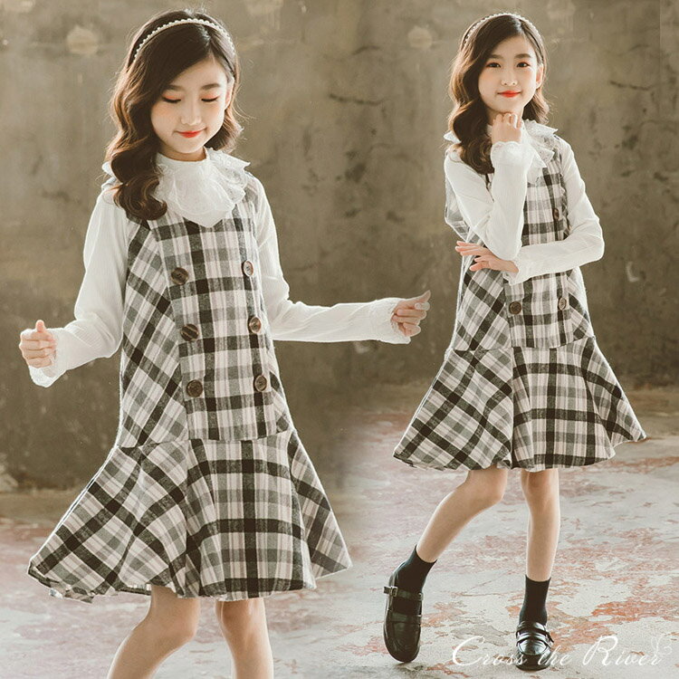 入学式 ワンピース 女の子 セットアップ チェック柄 150 160 卒業式 小学校女子 韓国 卒服 小学生 ピアノ発表会 セット シャツ フォーマル 子供 長袖 子供服 発表会 キッズ お受験 女子 子供服 学園祭 結婚式 学生 卒園式 プレゼント