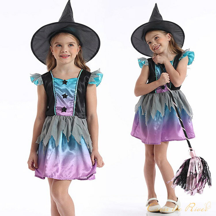ハロウィン 仮装 小学生 ハロウィン 衣装 コスプレ 女の子 おもしろ ハロウィン衣装 子供 魔女 仮装 ワ..