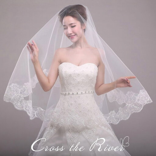 ウェディング ベール レース 1層 花嫁 結婚式 ミドル ウェディングベール 裾上げ ヴェール ホワイト シャンパン レディース veil 150*120cm ウェディング ベール レース 1層 花嫁 結婚式 ミドル ウェディングベール 裾上げ ヴェール ホワイト シャンパン レディース veil 150*120cm