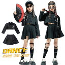 黒 スカート k-pop 衣装 キッズダンス衣装 トップス 黒 へそ出し トップス 長袖 アンダーパンツ ヒップホップ ガールズ 韓国 アイドル 衣装 黒 ダン...