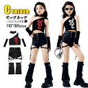 へそ出し トップス 女の子 黒 k-pop 衣装 キッズダンス衣装 セットアップ ヒップホップ ダンス衣装 トップス 袖カバー ロングパンツ 短パンツ レッグカ...