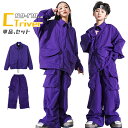 カーゴパンツ パープル 紫 キッズダンス衣装 セットアップ ジャケット ヒップホップ トップス 長袖 ダンスパンツ シャツ ズボン ガールズ 男の子 レッスン着 韓国 キッズ ダンス 衣装 ジャズダンス ゆるシャツ k-pop 衣装 練習着 応援団 演出服 ステージ 発表会 110 170cm