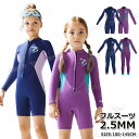 ウェットスーツ スプリング キッズ 女の子 ウェットスーツ 子供用 女の子 2.5mm フルスーツ ロング ショート ウェットスーツ 防寒 サーフィン ボディボ...