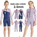 ウェットスーツ スプリング キッズ 女の子 140 ロングスプリング キッズ ウェットスーツ 子供用 女の子 2.5mm 防寒 サーフィン ボディボード シュノ...