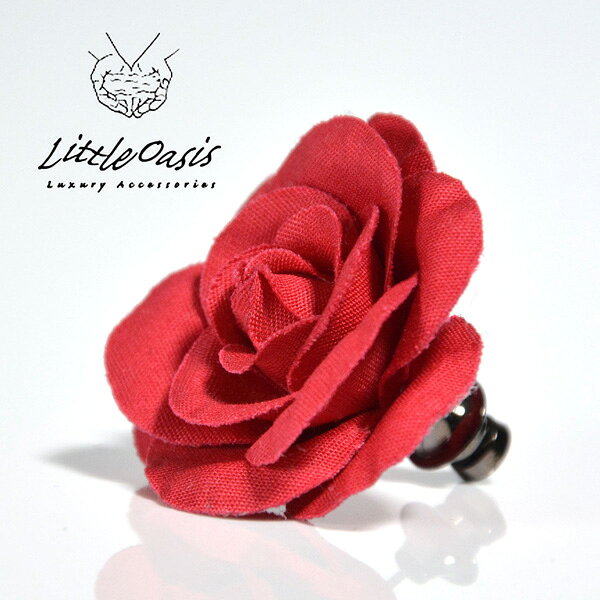 BLACK VARIA ブラックバリア blackvaria アクセサリー 薔薇 バラ 花 造花 ラペルピン ブートニエール メンズ mens ファッション おしゃれ (レッド赤) 1120208の商品画像 2