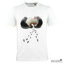 Tシャツ 卵 たまご ウサギ ラビット うさぎ egg クルーネック 丸首 半袖 メンズ スリム 細身 mens ファッション おしゃれ (ホワイト白) crztm010