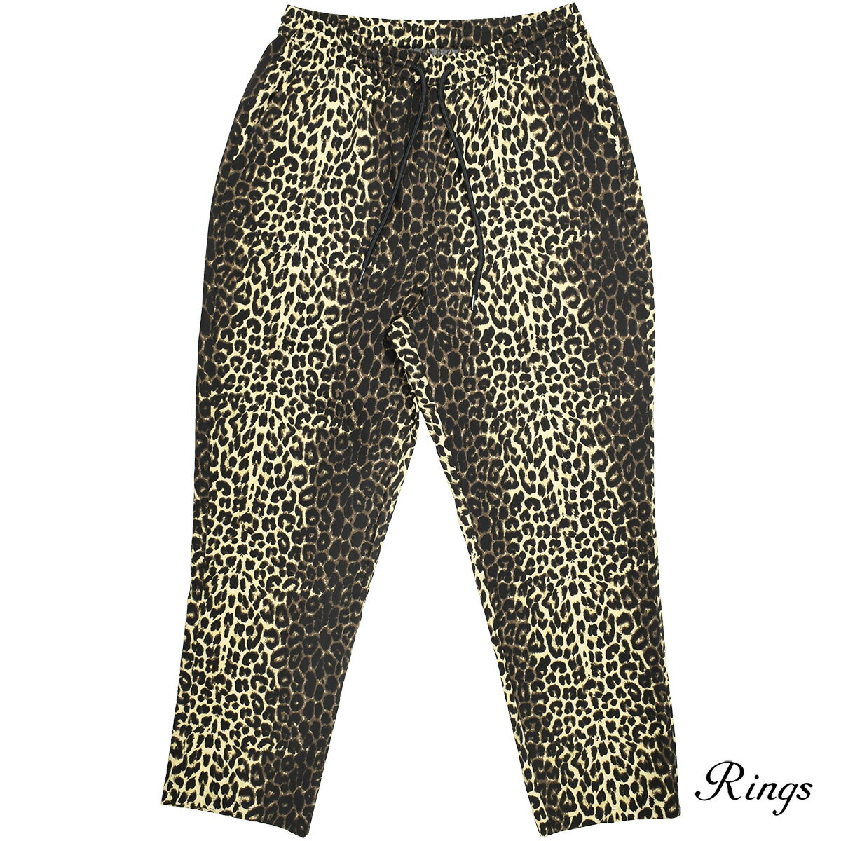 イージーパンツ 豹柄 レオパード メンズ ゆったり ワイドパンツ mens ファッション おしゃれ (ベージュブラウン茶) 112710