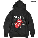 ローリングストーンズ THE ROLLING STONES パーカー SIXTY リップアンドタン ベロ メンズ ウラケ 長袖 プルパーカー ファッション おしゃれ (ブラック黒) trs003cl008