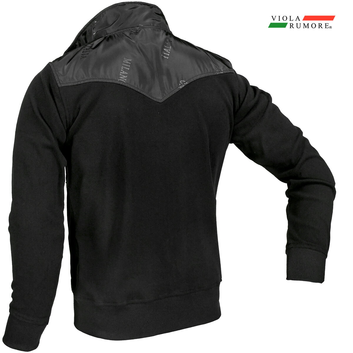 VIOLA rumore ヴィオラ ビオラ ジャケット ジップアップ 裏起毛 メンズ スタンドカラー mens ファッション おしゃれ (ブラック黒) 31131