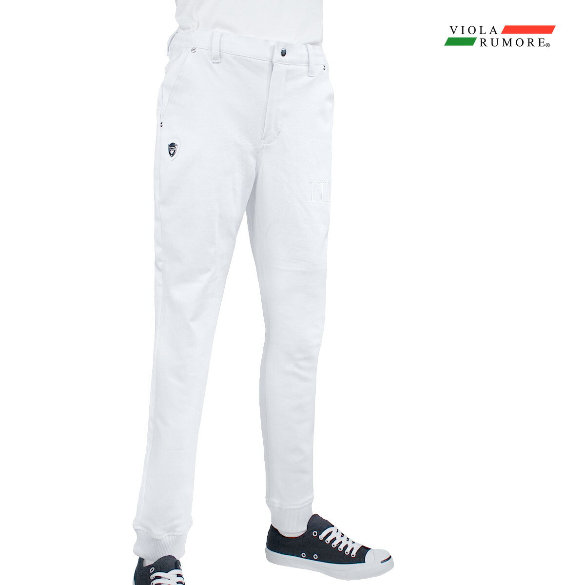 乐天商城 - VIOLA rumore ヴィオラ ビオラ デニム ロングパンツ メンズ ジョガーパンツ ストレッチ ボトム mens(ホワイト白) 52124