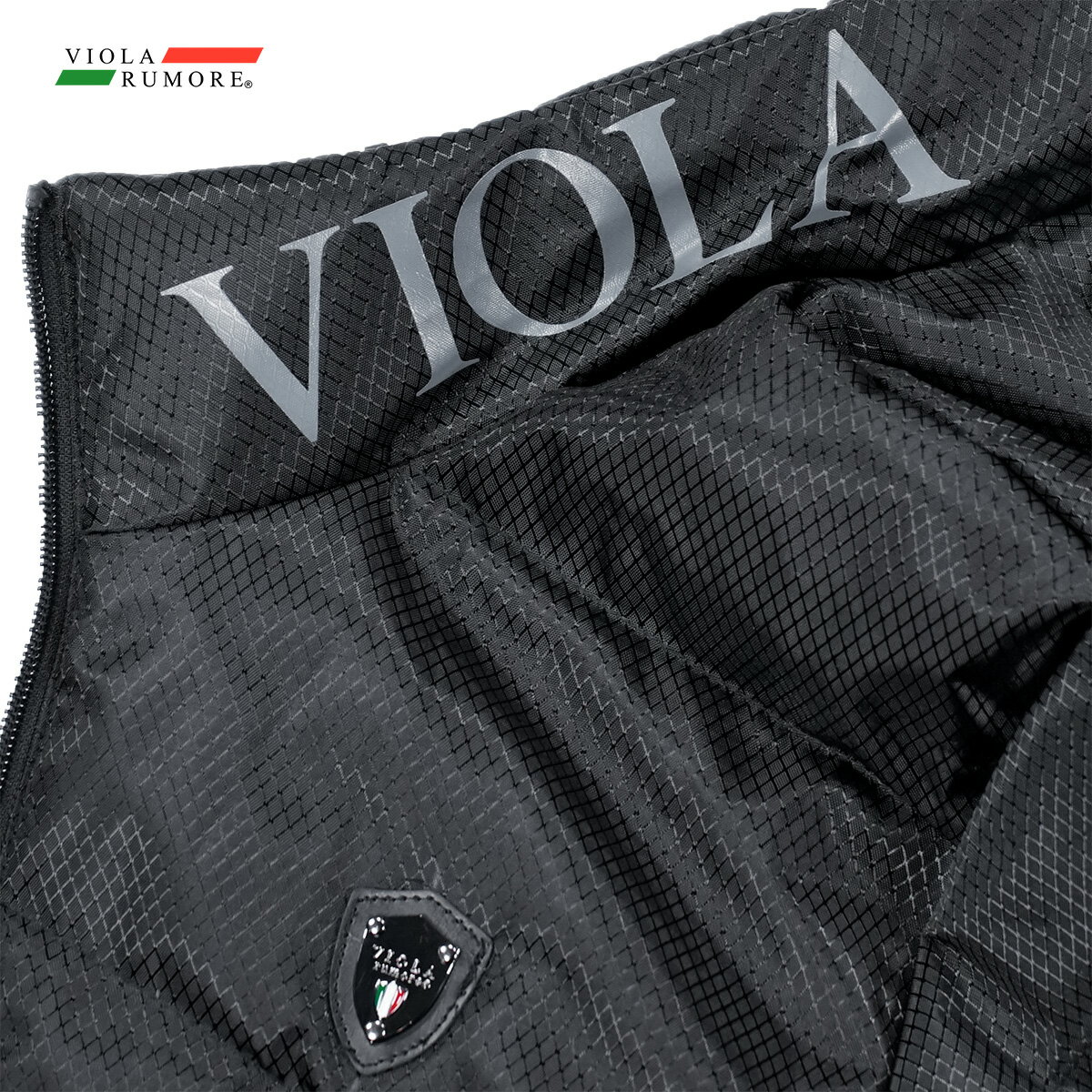 VIOLA rumore ヴィオラ ビオラ 中綿ジャケット リップストップ スランディング 斜め切り替え メンズ アウター ダウンジャケット mens(ブラック黒) 52101