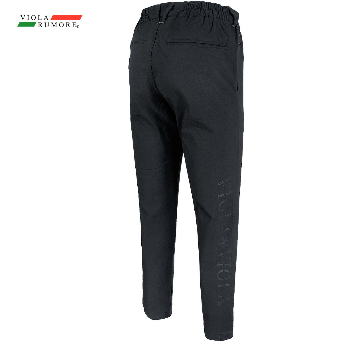 乐天商城 - VIOLA rumore ヴィオラ ビオラ 裾リブパンツ ストレッチ メンズ テーパードパンツ ボトム mens(ブラック黒) 52201