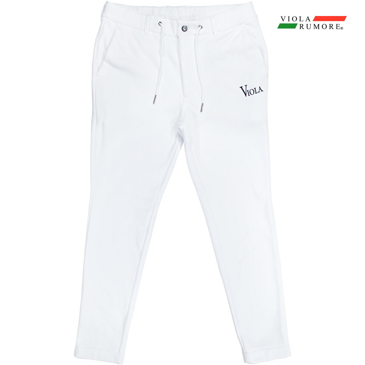VIOLA rumore ヴィオラ ビオラ テーパードパンツ フリース 起毛 無地 メンズ ボトム mens(ホワイト白) 62124