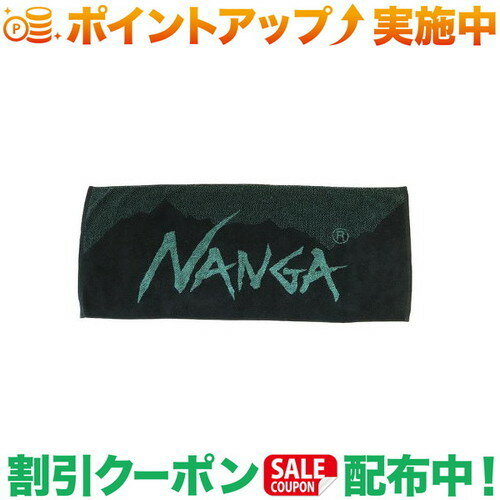 (ナンガ)NANGA NANGA ロゴ フェイスタオル (FOREST/BLK)