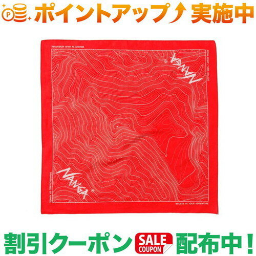 (ナンガ)NANGA NANGA PARBAT CONTOUR MAP BANDANNA (RED)