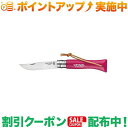 クーポン配布中★(オピネル)OPINEL ステンレススチール皮紐付#6 Colorama ストロベリー