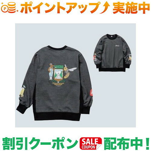 クーポン配布中★(ナンガ)NANGA エコハイブリッドキャンピングマナーズワスプスウェットシャツ BLK L