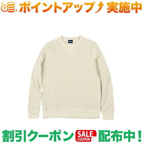 クラシカルな雰囲気のある通常のワッフル生地の3倍の厚さの生地を使ったサーマルシャツです。KAVU カブー メンズ マービンズクルーはクラシカルな雰囲気のある通常のワッフル生地の3倍の厚さの生地を使ったサーマルシャツです。生地も厚く丈夫で、温かい着心地です。前面首元にはV字状のガゼットも付きヴィンテージ感のあるアイテムです。新しい1日の始まりや、友人と過ごすキャンプサイトでの何げないひと時、大切な人との1日の終わりに夕日を眺める、そんなタイミングにピッタリです。KAVU is from SEATTLE, WASHINGTON：シアトル発祥のKAVUなウェアを着て、毎日をENJOYしてください！■SPEC■・サイズ：S、M、L・素材：コットン100%サイズ(cm)/肩幅/身幅/着丈/袖丈S/43/55/63/61M/45/56/64/61L/50/62/67/62※平置き採寸にて計測致しました。しわ、よれ、製品ごとの個体差もございますので、若干の誤差は御容赦下さい。出品商品の在庫について当店ならびに仕入先に在庫のある商品を出品しています。当店に在庫が無かった場合、メーカーお取寄せ後の発送になる場合がございます。多店舗販売、入荷数が少ない商品、ご注文をいただいた後に仕入先に手配する商品もございますのでご注文をいただいても、納期遅延や在庫を切らしている場合がございます。その際はメールにてご連絡させていただきます。品切れの際はご容赦下さいませ。