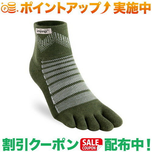 袜子 - クーポン配布中★(インジンジ)injinji アウトドア ミッドウェイトミニクルーウール (フォレスト)