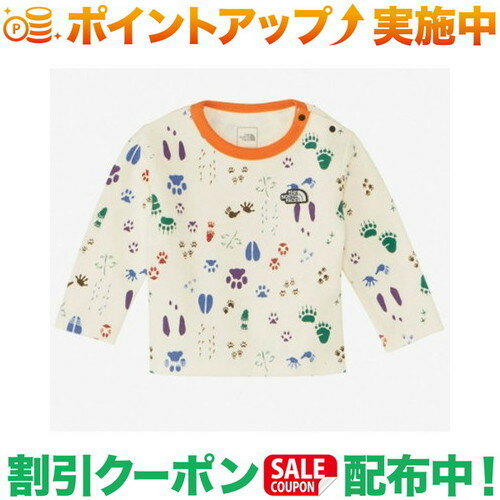 (ノースフェイス)THE NORTH FACE ラッチパイルクルー (フットプリントオフホワイト) ベビー ロングtシャツ ロンt 秋服 冬服 トップス tシャツ 長袖 ブランド アウトドア アウトドアファッション ノースフェイス ベビー服 赤ちゃん服 男の子 キッズ服 子供服 ロンティー