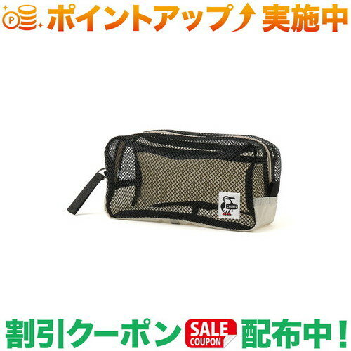 クーポン配布中★(チャムス)CHUMS メッシュポーチ (Greige)