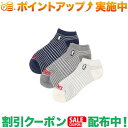 (`X)CHUMS 3P Booby Border Ankle Socks S