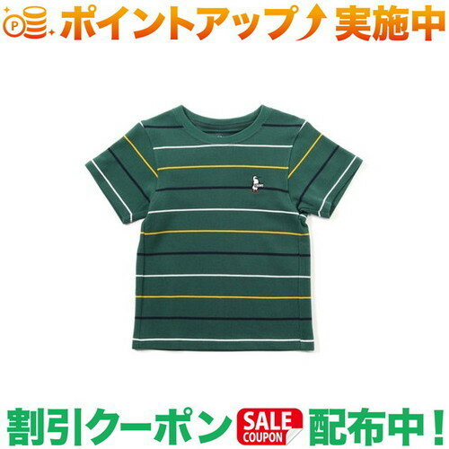 (チャムス)CHUMS KD Booby Border Pique T-Shirt (GRN/YL) | キッズ