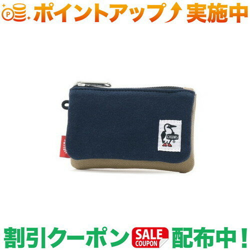 チャムス キーケース (チャムス)CHUMS Card Coin Case Sweat Nylon (Navy x Beige)|キーケース コインケース 小銭入れ 小物収納 メンズ レディース ブランド アウトドアブランド コンパクト カードケース icカートケース 定期入れ アウトドア 小物収納ケース 持ち運び