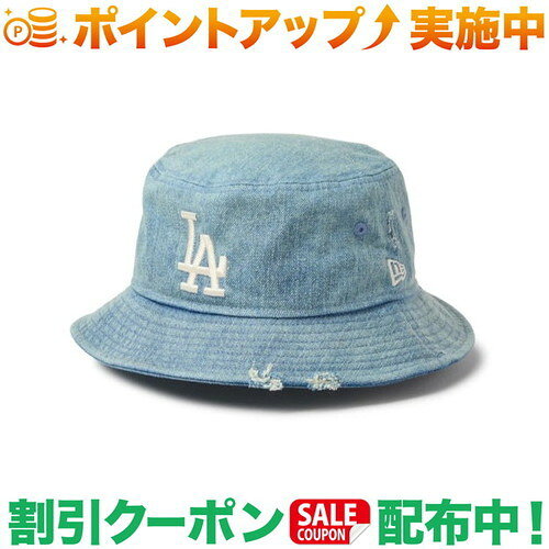 樂天商城 - クーポン配布中★(ニューエラ)NEW ERA バケット01 MLB Damaged Cap ロサンゼルス・ドジャース (ネイビー)