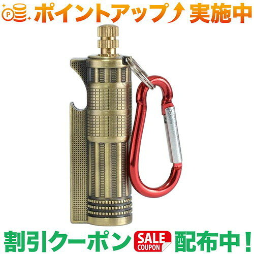 アウトドア業界でも注目されている「イムコ」からオイルマッチが新登場。使い方は非常にシンプルで、オイルを染みこませた芯棒を抜き、サイドのフリントに押しあてながらまさにマッチのように擦るだけ。オイルがなくなってもファイヤースターター（火切り石）として代用できるので焚火の種火作りに使えます。カラビナ付きで、パンツのベルト通しやバックパックにぶら下げることが可能。サイズ全長（約）：65mm素材本体：亜鉛ダイキャスト / カラビナ：アルミ出品商品の在庫について当店ならびに仕入先に在庫のある商品を出品しています。当店に在庫が無かった場合、メーカーお取寄せ後の発送になる場合がございます。多店舗販売、入荷数が少ない商品、ご注文をいただいた後に仕入先に手配する商品もございますのでご注文をいただいても、納期遅延や在庫を切らしている場合がございます。その際はメールにてご連絡させていただきます。品切れの際はご容赦下さいませ。