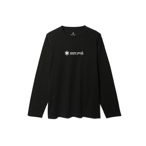 WINTER SALE開催中★(スノーピーク)snow peak Soft Cotton Logo Long Sleeve T (Black)