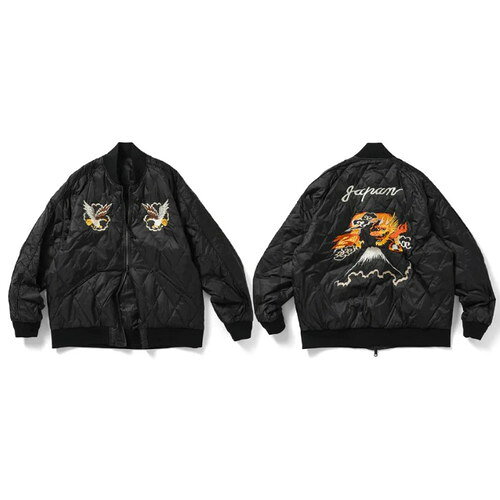 樂天商城 - SPRING SALE開催中★(タイオン)TAION REVERSIBLE SKAJAN DOWN JACKET (ブラック×ブラック)