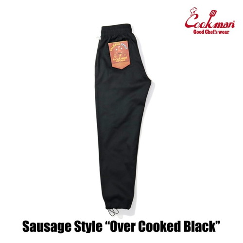 �����ݥ��������(���å��ޥ�)COOKMAN Chef Pants Sausage Style (Over Cooked Black)