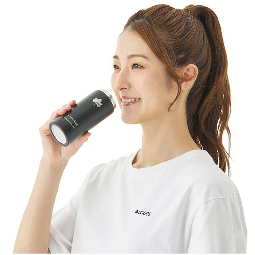 クロスキャンパーのクーポン配布中★(ロゴス)LOGOS ThermoWall 真空断熱 キャリーボトル (Type610) 200 アッシュブルー｜アングル2