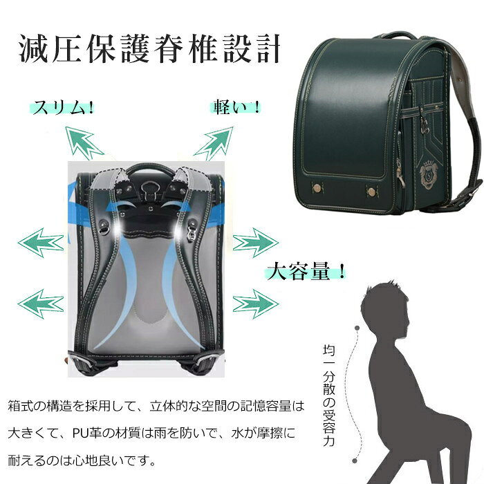ランドセル 男の子 女の子 ワンタッチロック A4ファイル 自動ロック 小学生 軽くて丈夫 通学 収納 入学 防水仕上げ 通気性 crosscounter-10002230 debary サンプル画像2