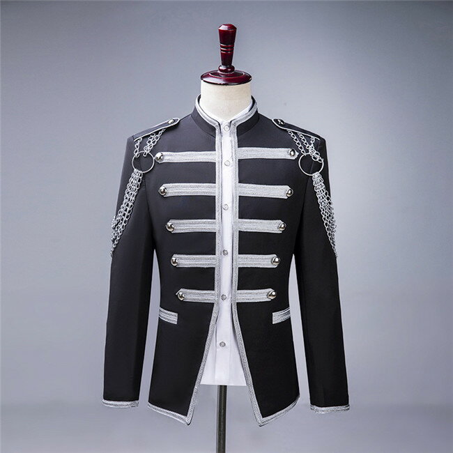 乐天商城 - メンズ ジャケット ダンス衣装 トップス ステージ衣装 宮廷服 プリンス 王子様 マジック 魔術師 舞台服 演出服 アイドル衣装 男性用 演奏会 結婚式 余興 バー 歌手 公演服 発表会 パーティー コスチューム クリスマス 仮装 ハロウィン