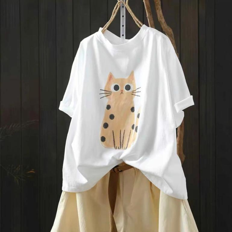 Tシャツtシャツ半袖綿レディースプ...