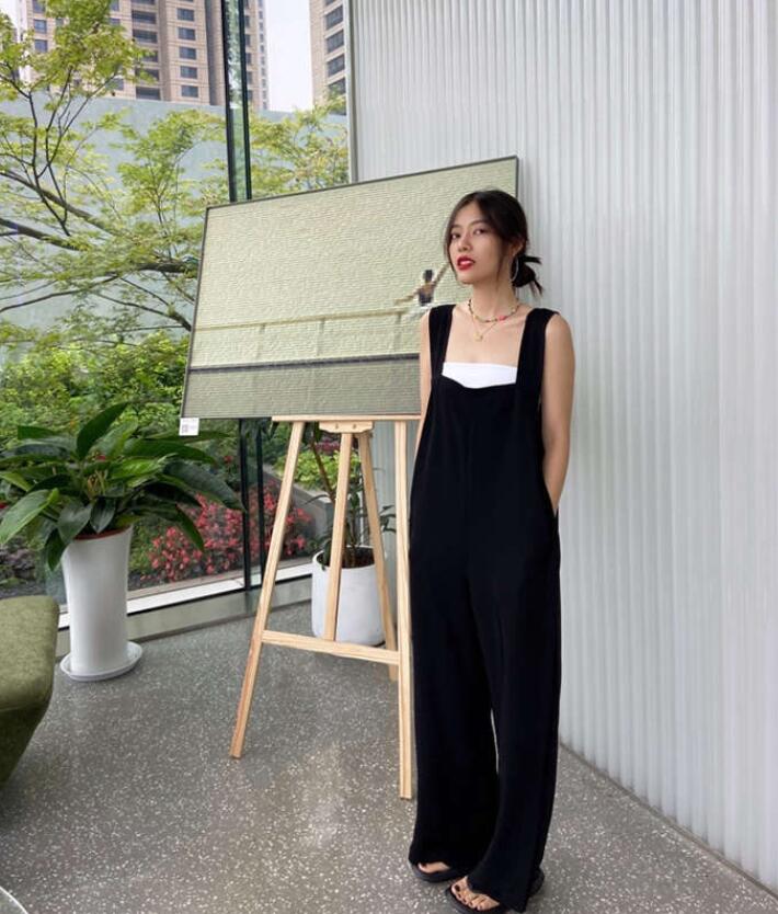 即納 サロペット レディース ロングパンツ オールインワン きれいめ オーバーオー...
