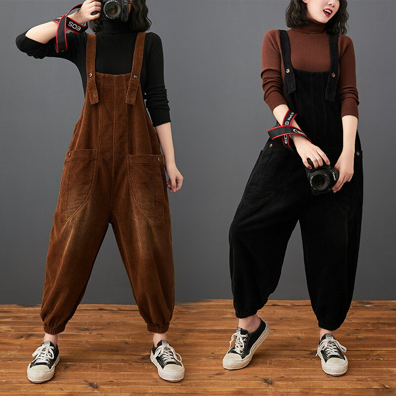 サロペット パンツ レディース 冬 秋 春 オールインワン とろみ感 サロペットパンツ ワイドパンツ 秋冬 コーデュロイ マタニティ きれいめ 着痩せ 大きいサイズ カジュアル オールインワン ゆったり 20代 30代 40代 50代
