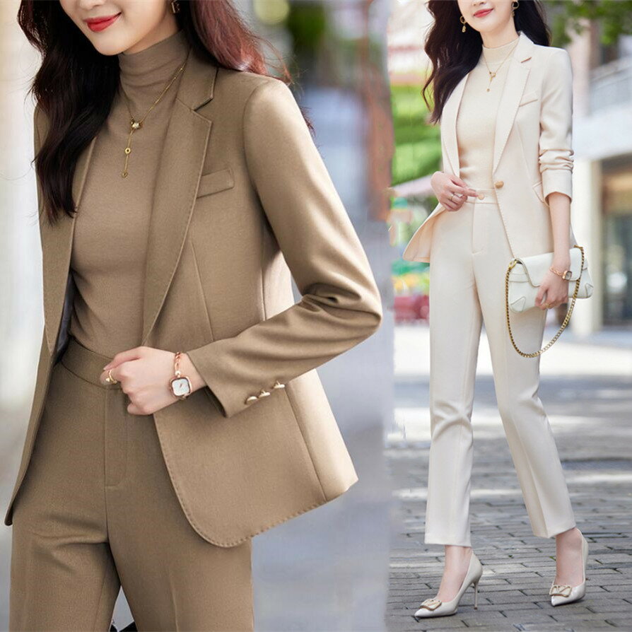 セットアップ レディース パンツスーツ フォーマル 洗える テーパードパンツ ビジネス リクルート フォ..