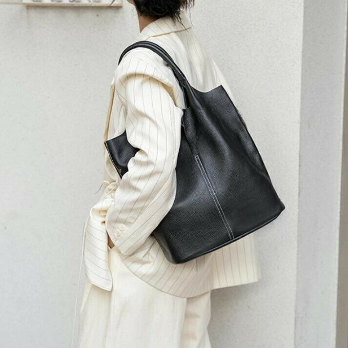 本革 トートバッグ レディース 肩掛けバッグ バケツ型バッグ バケツ バッグ 大容量 レザーバッグ 大きめ 通勤 ハンドバッグ 通勤バッグ 大人 高見え ビジネス オフィス フォーマル セレモニーバッグ 高級感 上品 おしゃれ プレゼント