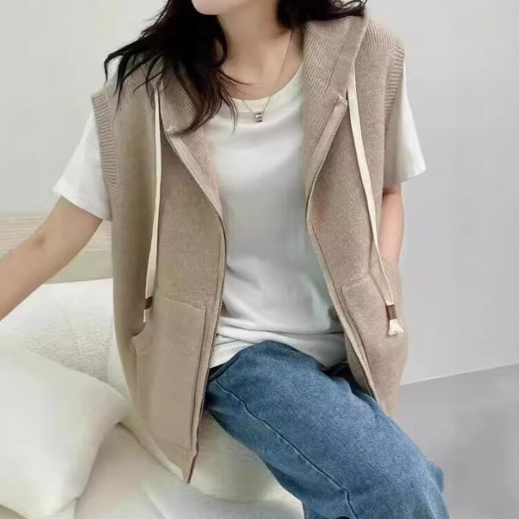 ニットベストレディーストップスアウ...