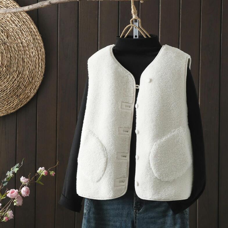 ボアベスト レディース モコモコ ジレ 厚手 春秋冬 前開き アウターノースリーブ 冬物 ポケット付き カジュアル 可愛い オシャレ 重ね着 防寒 送料無料 カジュアル お出かけ 暖かい きれいめ