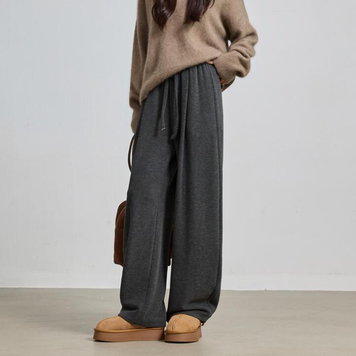 樂天商城 - ワイドパンツ 起毛 パンツ レディース 秋冬 パンツ 極暖 ボトムス 暖かい パンツ 長ズボン 柔らかい ウエストゴム 大人カジュアル 大きいサイズ ゆったり 体型カバー 暖かい 防寒 ストレッチ 送料無料 カジュアル 30代 40代 50代
