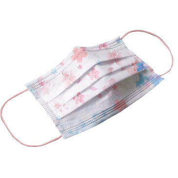 マスク さくら柄マスク 子供用 幼児用 桜 春夏 レディース 小さめマスク 使い捨て おしゃれ 花柄 柄マスク 50枚入花粉症対策 不織布マスク 3層構造 花粉 ウィルス対策 イベント マスクストラップ 3タイプ 幼児用 大人 子供