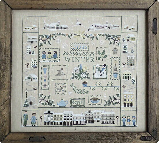 Winter Sampler・クロスステッチ 図案 チャート 刺繍 手芸*Sara guermani*
